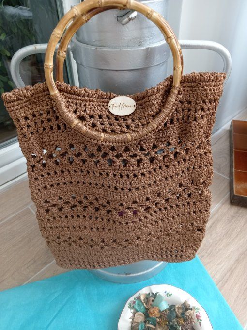 Sac été en coton marron