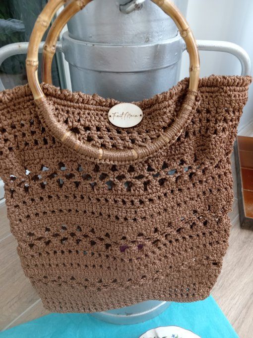 Sac été en coton marron