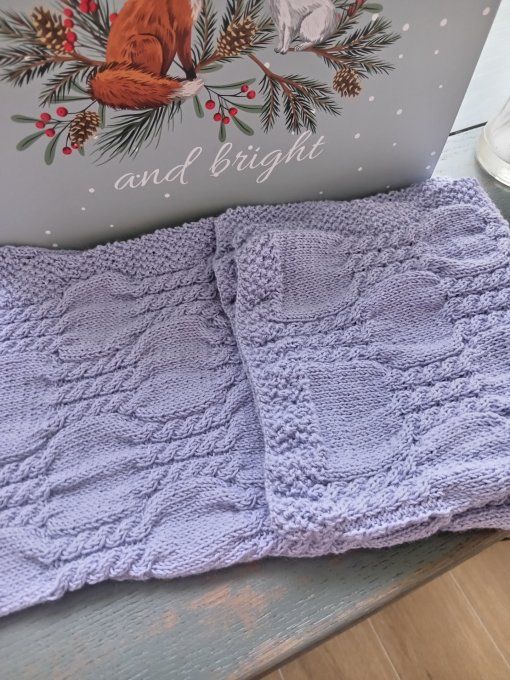 Couverture bébé lavande