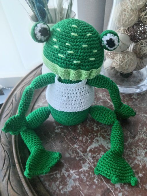 GRENOUILLE EN FIL COTON
