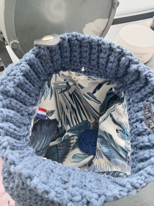 Sac bourse Bleu en coton