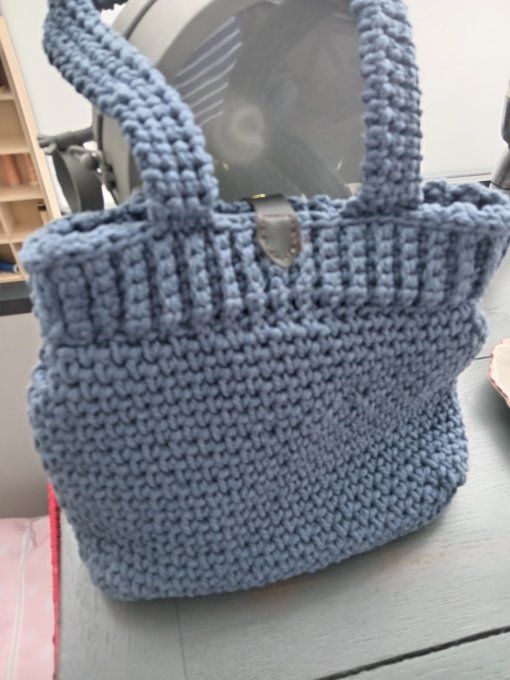 Sac bourse Bleu en coton