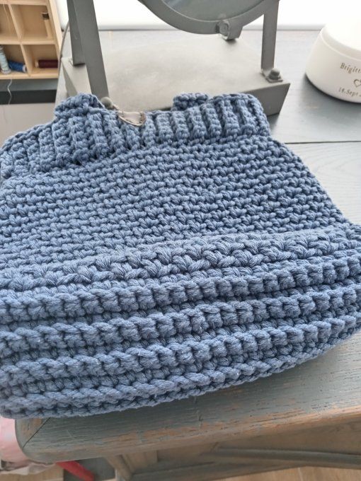 Sac bourse Bleu en coton