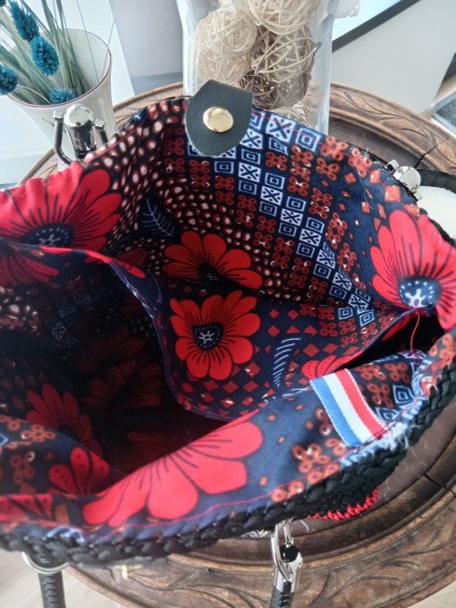 SAC A MAIN NOIR EN FIL COTON