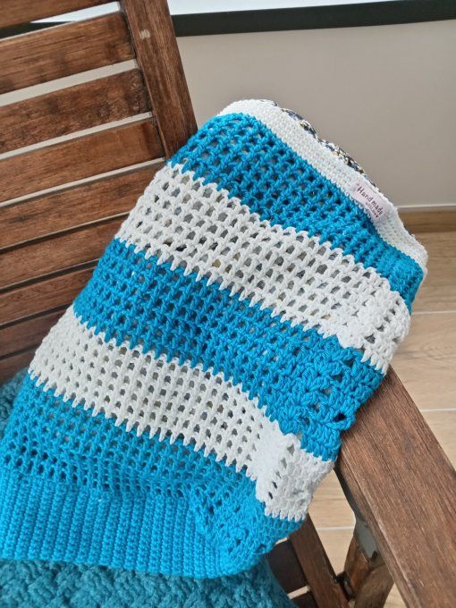 SAC DE PLAGE BLEU TURQUOISE