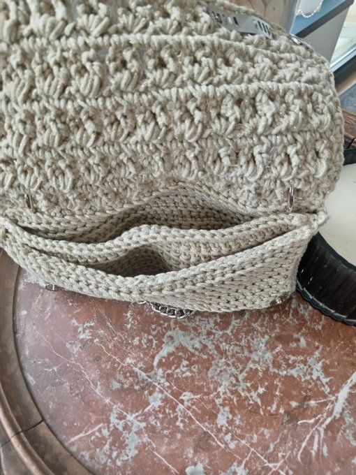 POCHETTE BEIGE EN COTON