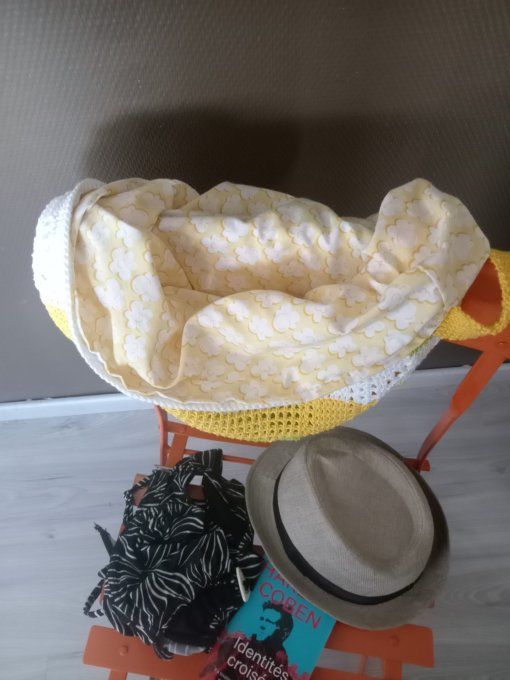 SAC DE PLAGE JAUNE ET VERT